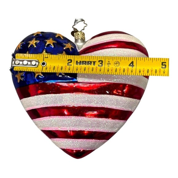 Christopher Radko Brave Heart 2001 American Red Cross Ornament 5” USA Flag 9/11 - Picture 7 of 7
